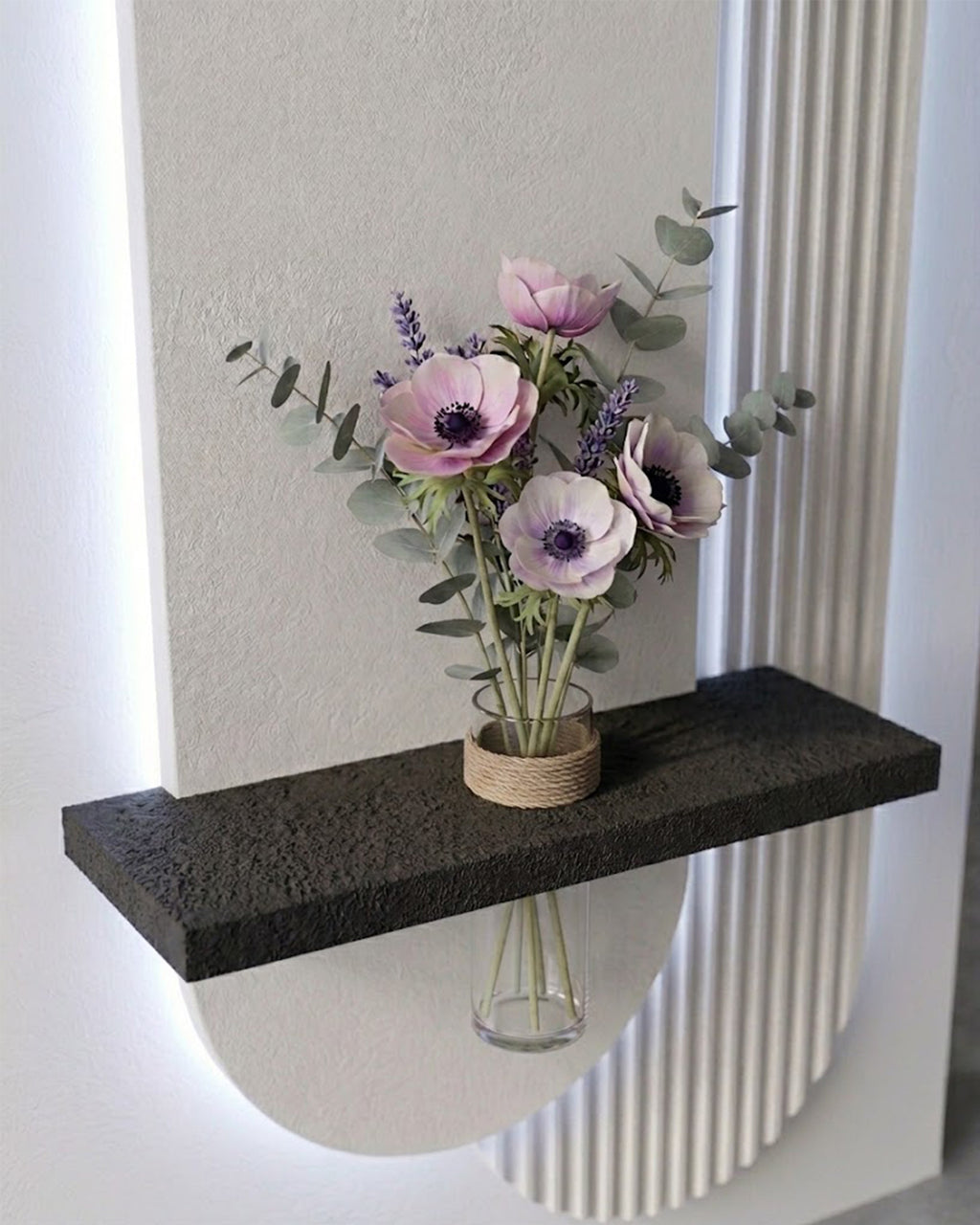 Dekorium 40x90 cm Oval LED'li Dekoratif Duvar Paneli - Gizli Aydınlatmalı - Model D009