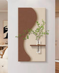 Dekorium 40x70 cm Pilli LED'li İskandinav Duvar Tablosu - Pütürlü Doku - Model D084