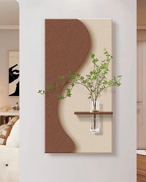 Dekorium 40x70 cm Pilli LED'li İskandinav Duvar Tablosu - Pütürlü Doku - Model D084