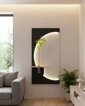 Dekorium 40x70 cm Pilli LED'li İskandinav Duvar Tablosu - Pütürlü Doku - Model D083