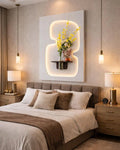 Dekorium 40x70 cm Pilli LED'li İskandinav Duvar Tablosu - Pütürlü Doku - Model D093