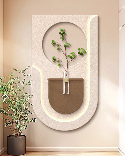 Dekorium 40x70 cm Pilli LED'li İskandinav Duvar Tablosu - Pütürlü Doku - Model D075