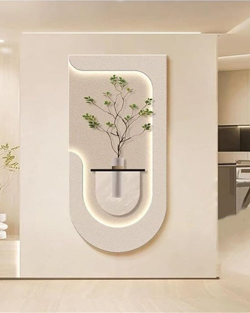 Dekorium 40x70 cm Pilli LED'li İskandinav Duvar Tablosu - Pütürlü Doku - Model D087