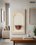Dekorium 50x90 cm Oval LED'li Dekoratif Duvar Paneli - Gizli Aydınlatmalı - Model D048