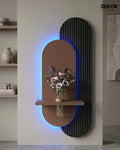 Dekorium 40x90 cm Oval LED'li Dekoratif Duvar Paneli - Gizli Aydınlatmalı - Model D010