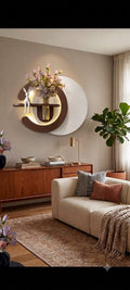 Dekorium 50x85 cm Oval LED'li Dekoratif Duvar Paneli - Gizli Aydınlatmalı - Model D036