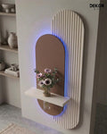 Dekorium 40x90 cm Oval LED'li Dekoratif Duvar Paneli - Gizli Aydınlatmalı - Model D015