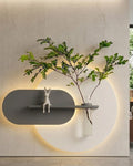 Dekorium 50x50 cm Oval LED'li Dekoratif Duvar Paneli - Gizli Aydınlatmalı - Model D026
