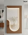 Dekorium 50x90 cm Oval LED'li Dekoratif Duvar Paneli - Gizli Aydınlatmalı - Model D049