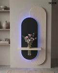 Dekorium 40x90 cm Oval LED'li Dekoratif Duvar Paneli - Gizli Aydınlatmalı - Model D017
