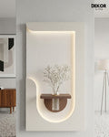 Dekorium 50x90 cm Oval LED'li Dekoratif Duvar Paneli - Gizli Aydınlatmalı - Model D042