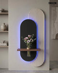 Dekorium 40x90 cm Oval LED'li Dekoratif Duvar Paneli - Gizli Aydınlatmalı - Model D011