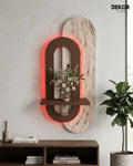 Dekorium 40x90 cm Oval LED'li Dekoratif Duvar Paneli - Gizli Aydınlatmalı - Model D008