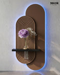Dekorium 40x90 cm Oval LED'li Dekoratif Duvar Paneli - Gizli Aydınlatmalı - Model D013