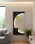 Dekorium 40x70 cm Pilli LED'li İskandinav Duvar Tablosu - Pütürlü Doku - Model D089