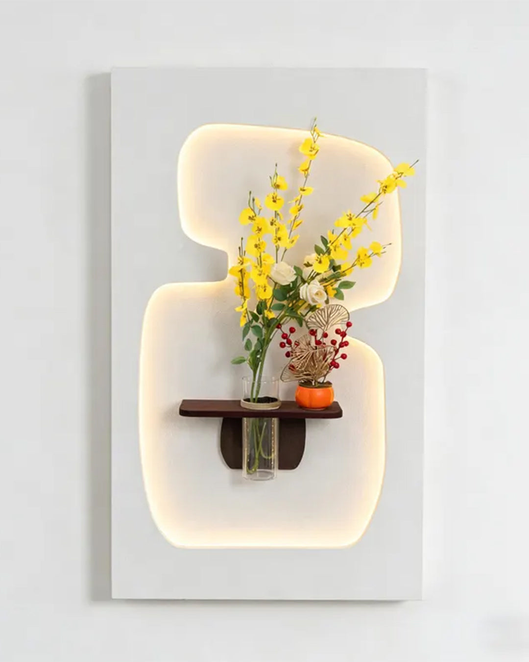 Dekorium 40x70 cm Pilli LED'li İskandinav Duvar Tablosu - Pütürlü Doku - Model D093