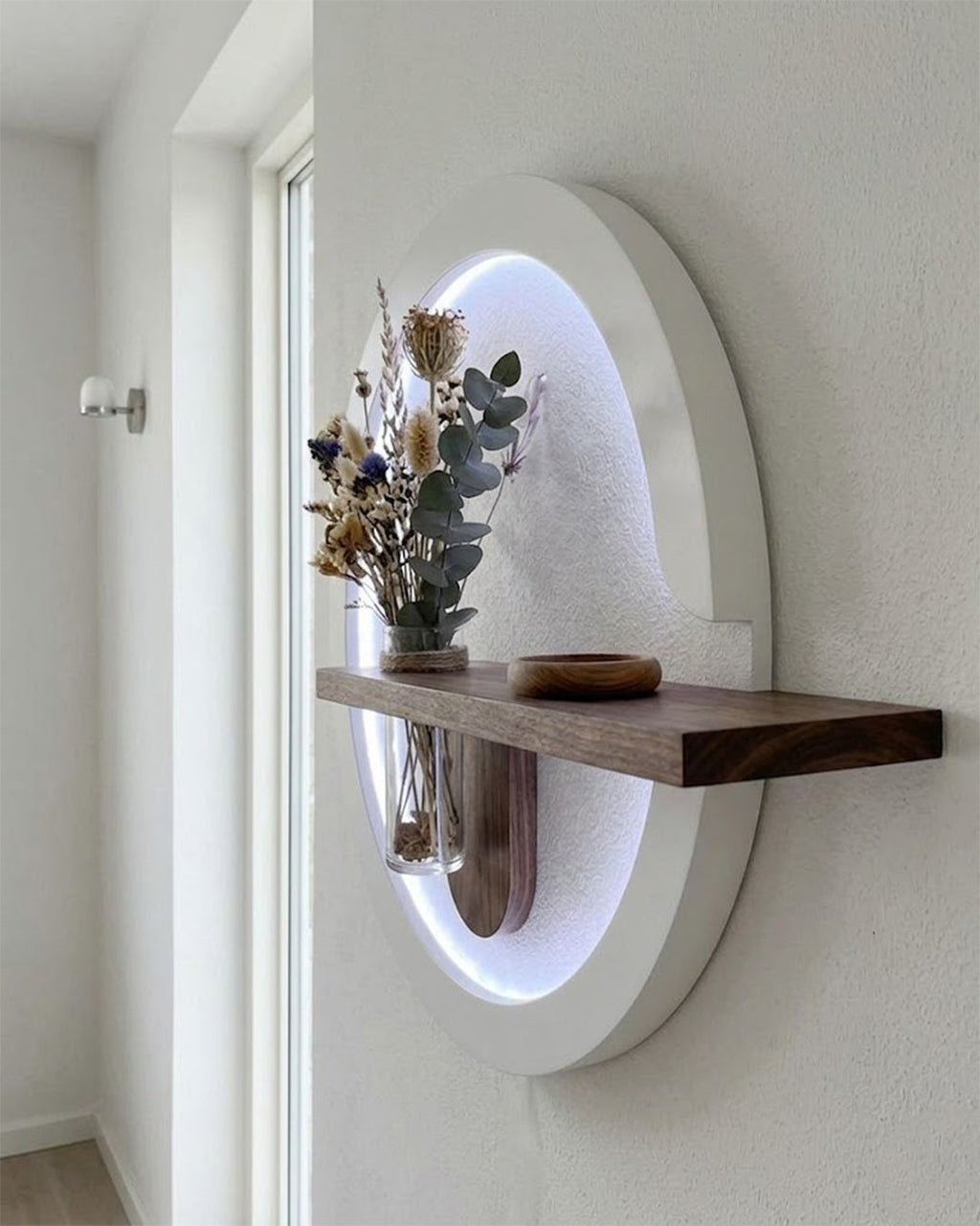 Dekorium 50x85 cm Oval LED'li Dekoratif Duvar Paneli - Gizli Aydınlatmalı - Model D035