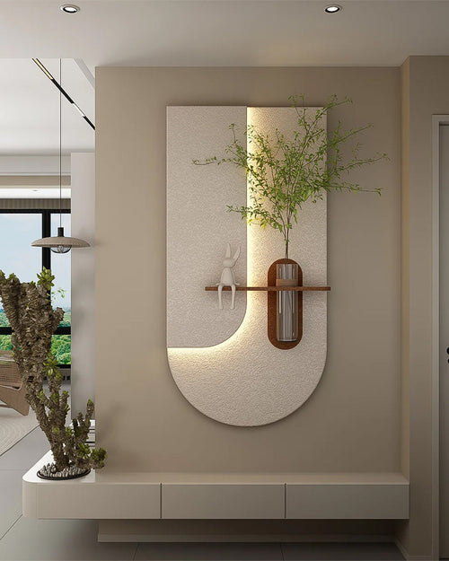 Dekorium 40x70 cm Pilli LED'li İskandinav Duvar Tablosu - Pütürlü Doku - Model D079