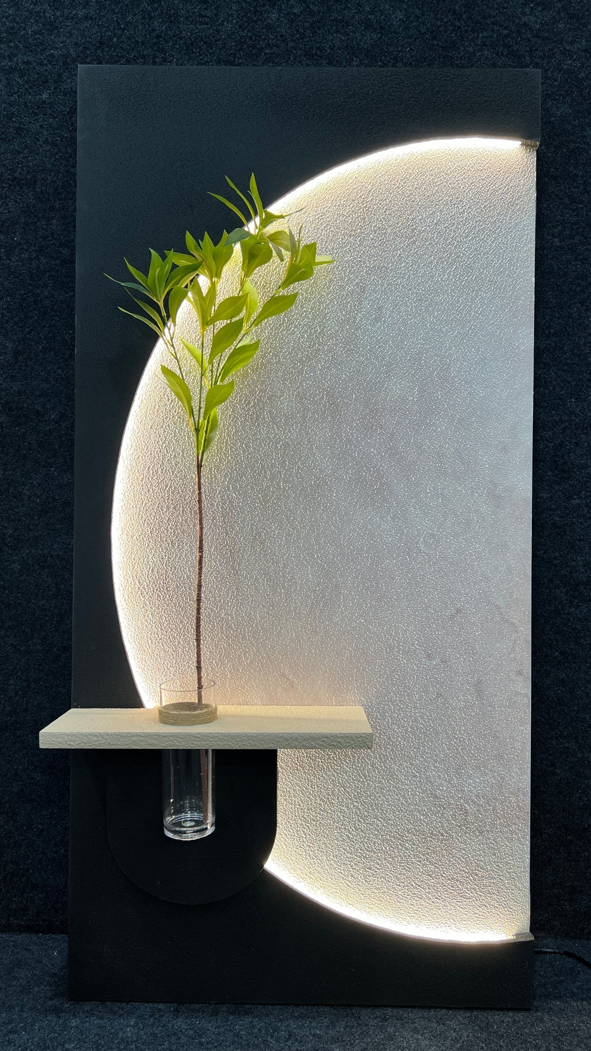 Dekorium 40x70 cm Pilli LED'li İskandinav Duvar Tablosu - Pütürlü Doku - Model D082