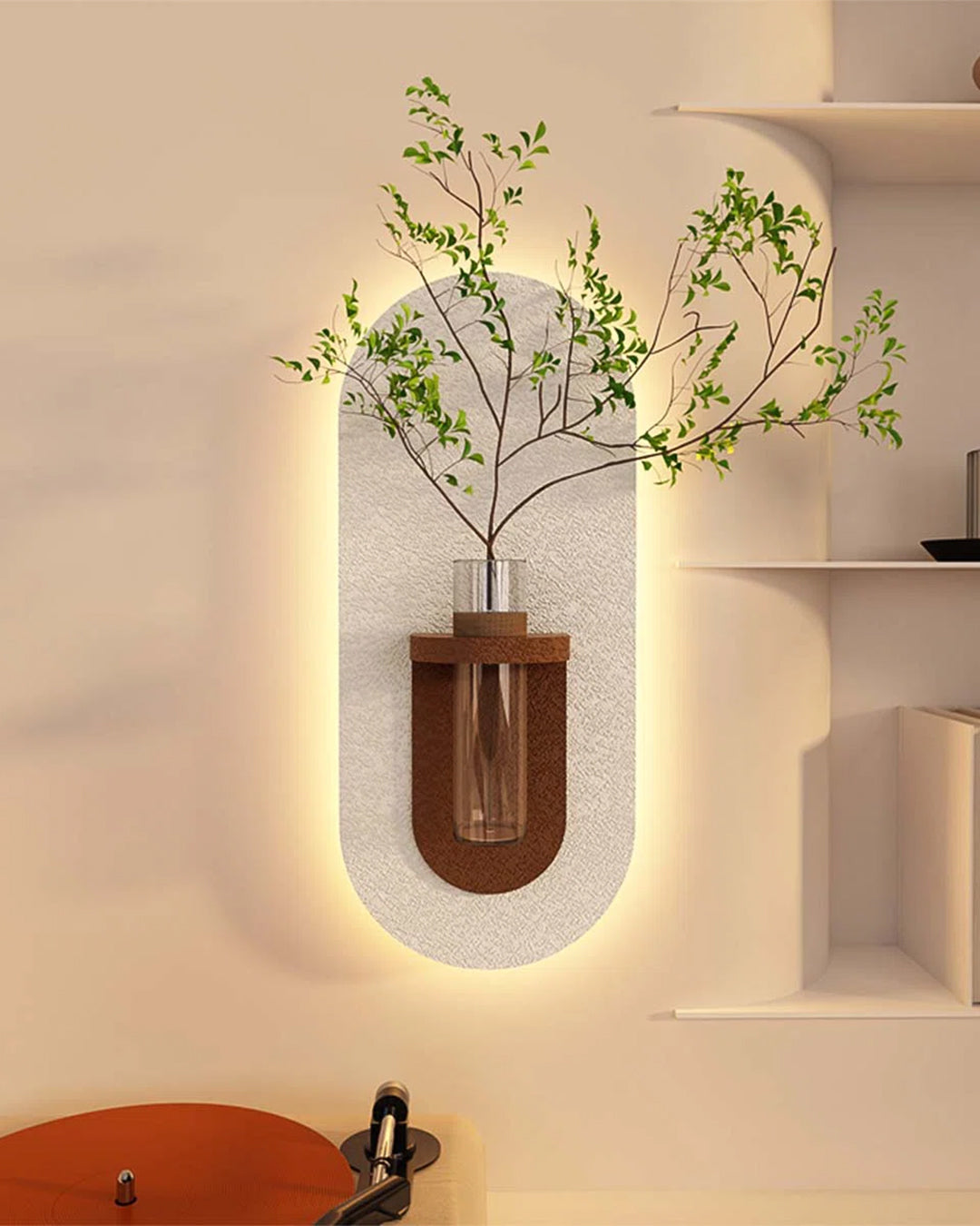 Dekorium 40x70 cm Pilli LED'li İskandinav Duvar Tablosu - Pütürlü Doku - Model D077
