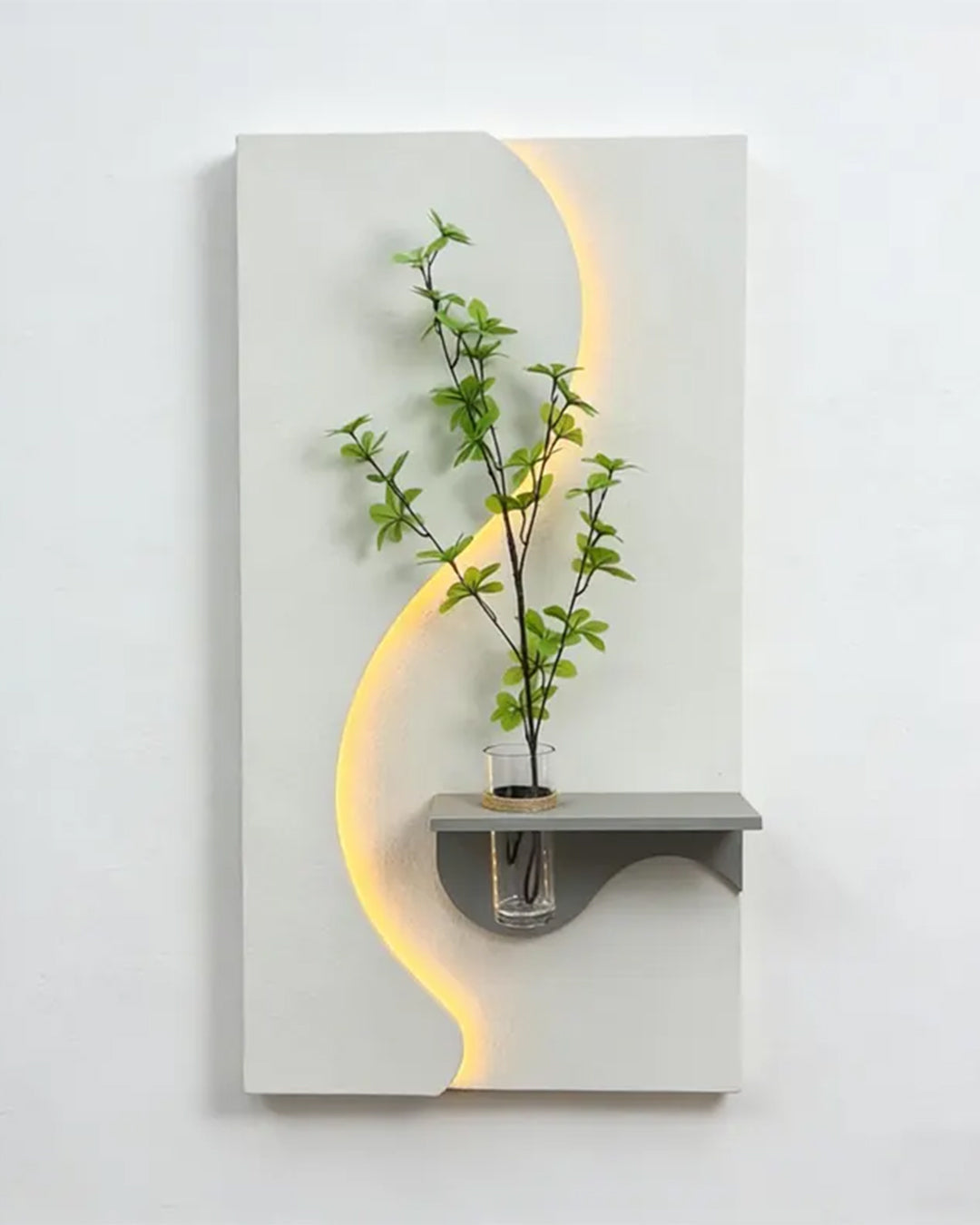Dekorium 40x70 cm Pilli LED'li İskandinav Duvar Tablosu - Pütürlü Doku - Model D086