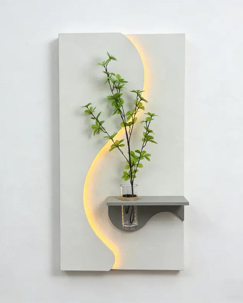 Dekorium 40x70 cm Pilli LED'li İskandinav Duvar Tablosu - Pütürlü Doku - Model D086