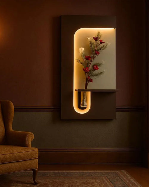 Dekorium 40x70 cm Pilli LED'li İskandinav Duvar Tablosu - Pütürlü Doku - Model D096