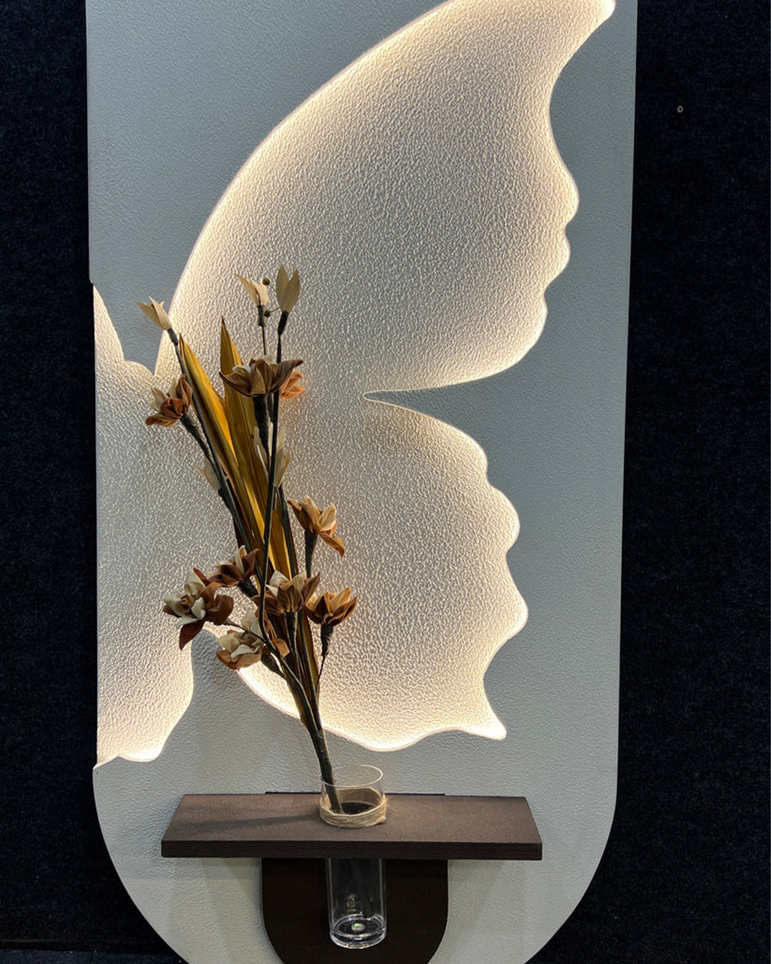 Dekorium 40x70 cm Pilli LED'li İskandinav Duvar Tablosu - Pütürlü Doku - Model D088