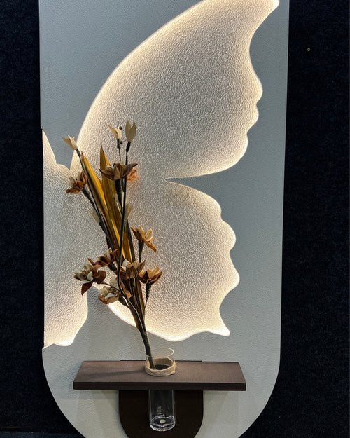Dekorium 40x70 cm Pilli LED'li İskandinav Duvar Tablosu - Pütürlü Doku - Model D088