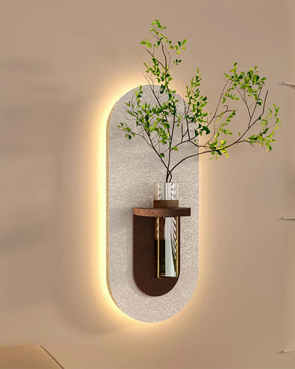Dekorium 40x70 cm Pilli LED'li İskandinav Duvar Tablosu - Pütürlü Doku - Model D077