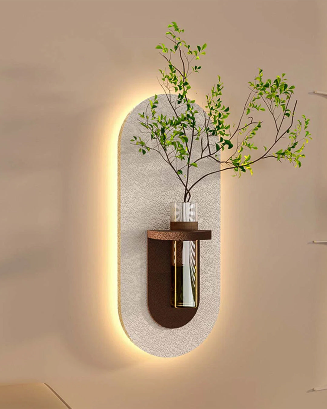 Dekorium 40x70 cm Pilli LED'li İskandinav Duvar Tablosu - Pütürlü Doku - Model D077