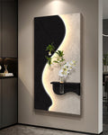 Dekorium 40x70 cm Pilli LED'li İskandinav Duvar Tablosu - Pütürlü Doku - Model D100