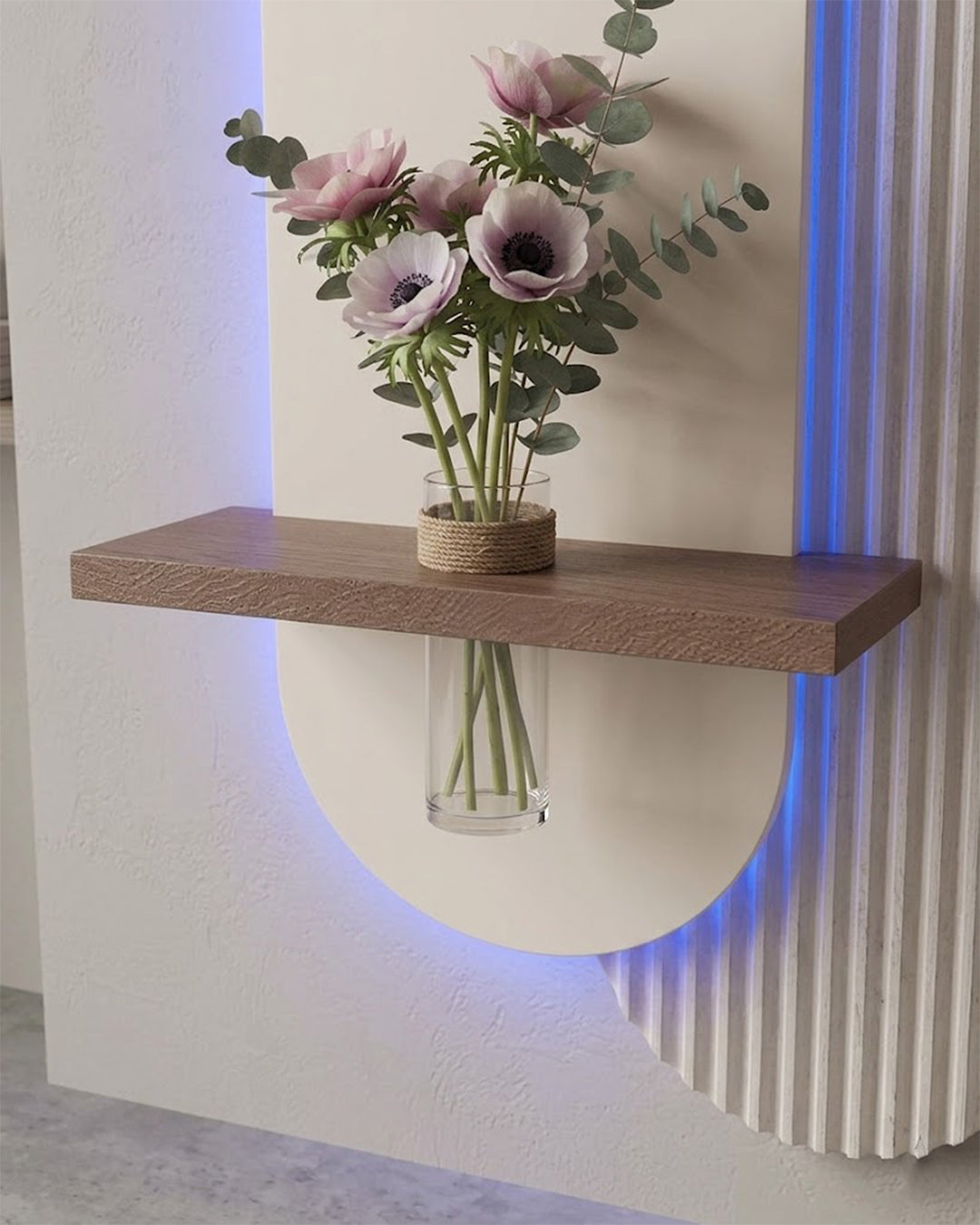 Dekorium 40x90 cm Oval LED'li Dekoratif Duvar Paneli - Gizli Aydınlatmalı - Model D016