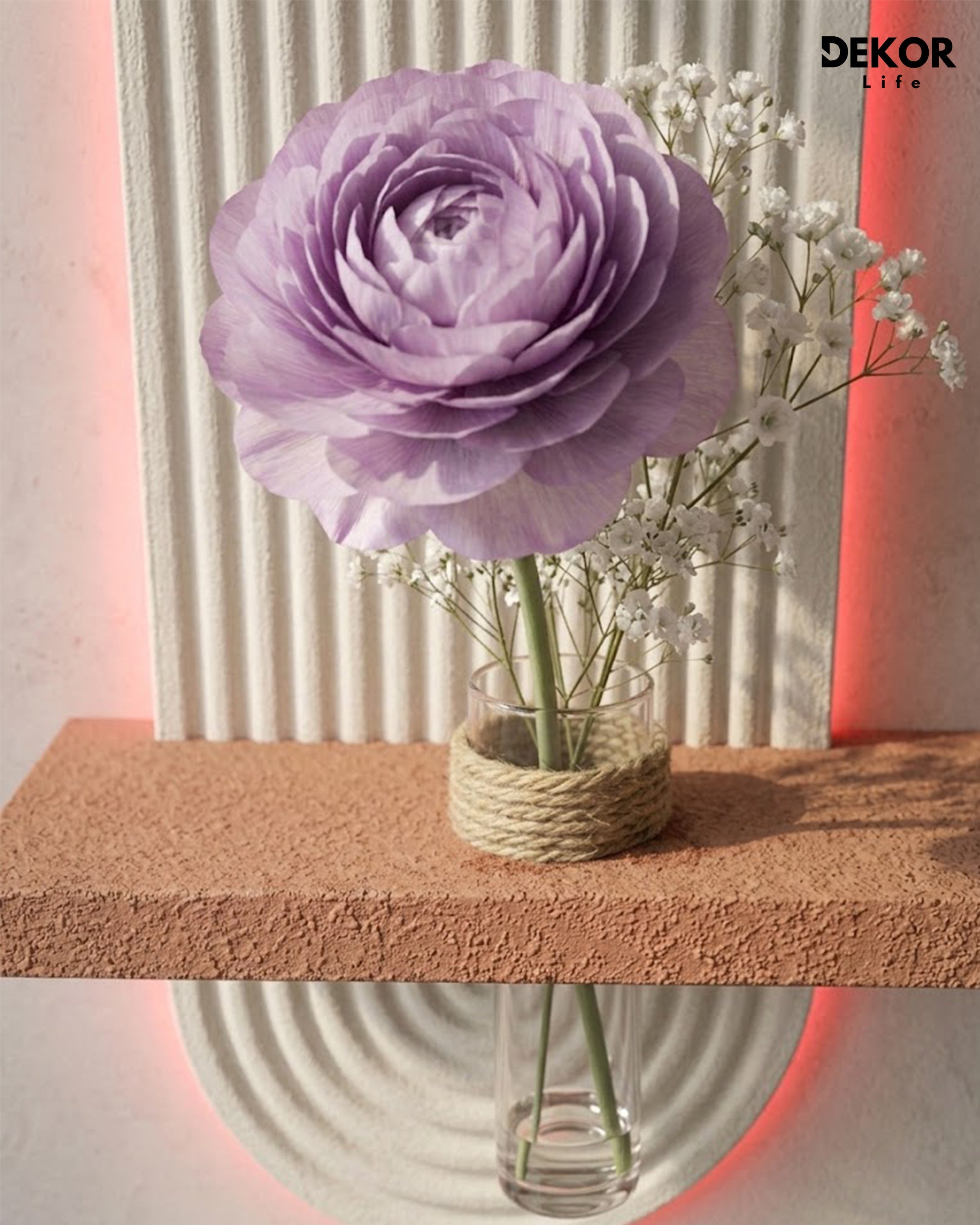 Dekorium 40x90 cm Oval LED'li Dekoratif Duvar Paneli - Gizli Aydınlatmalı - Model D007