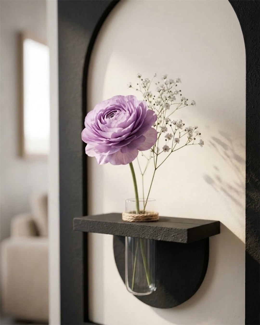 Dekorium 50x90 cm Oval LED'li Dekoratif Duvar Paneli - Gizli Aydınlatmalı - Model D046