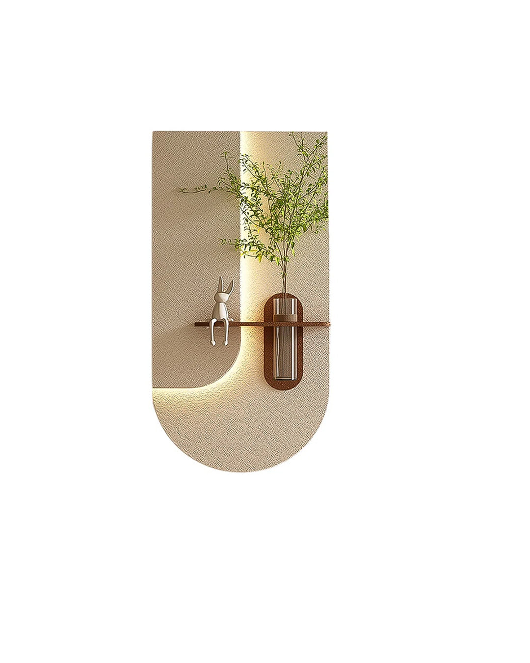 Dekorium 40x70 cm Pilli LED'li İskandinav Duvar Tablosu - Pütürlü Doku - Model D079