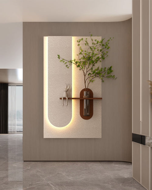Dekorium 40x70 cm Pilli LED'li İskandinav Duvar Tablosu - Pütürlü Doku - Model D080