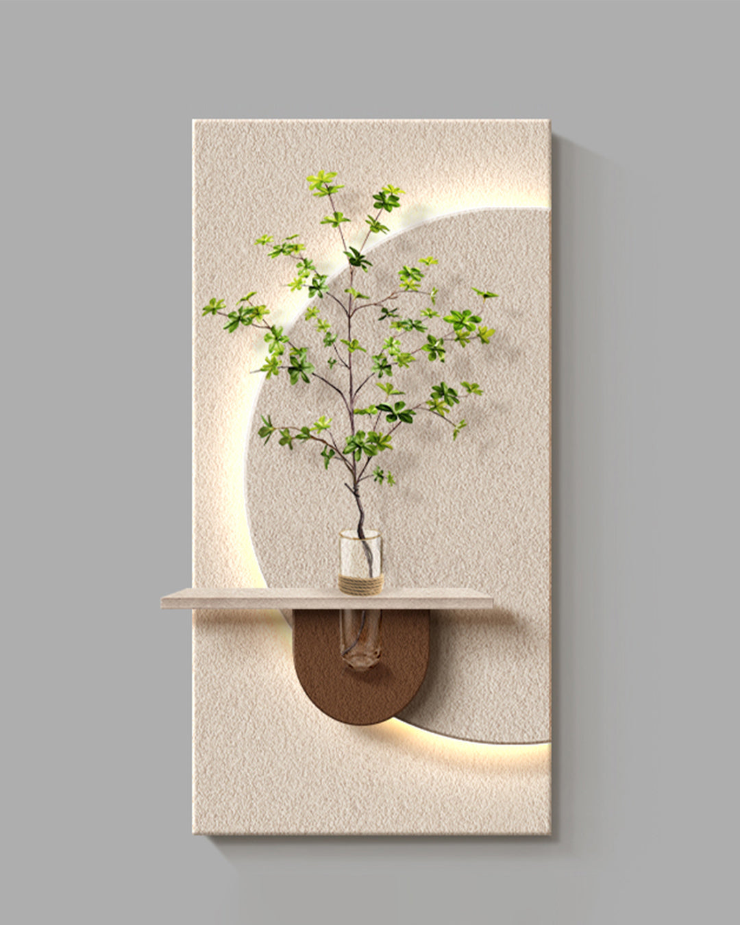 Dekorium 40x70 cm Pilli LED'li İskandinav Duvar Tablosu - Pütürlü Doku - Model D081