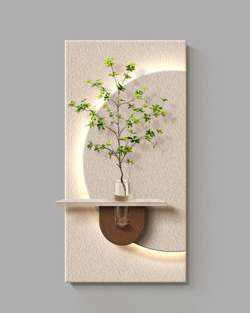 Dekorium 40x70 cm Pilli LED'li İskandinav Duvar Tablosu - Pütürlü Doku - Model D081