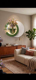 Dekorium 50x85 cm Oval LED'li Dekoratif Duvar Paneli - Gizli Aydınlatmalı - Model D039