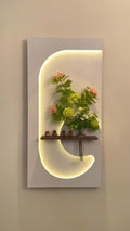 Dekorium 40x70 cm Pilli LED'li İskandinav Duvar Tablosu - Pütürlü Doku - Model D103