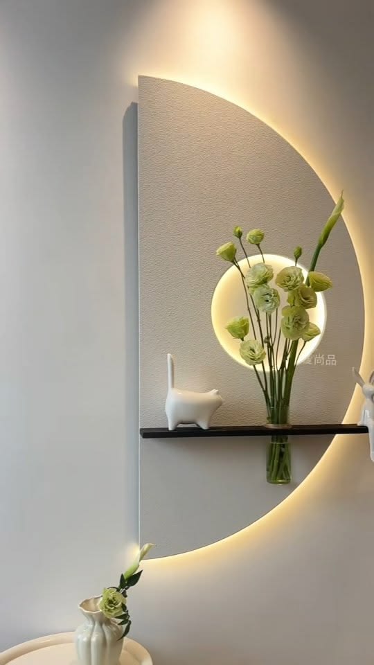 Dekorium 40x70 cm Pilli LED'li İskandinav Duvar Tablosu - Pütürlü Doku - Model D107