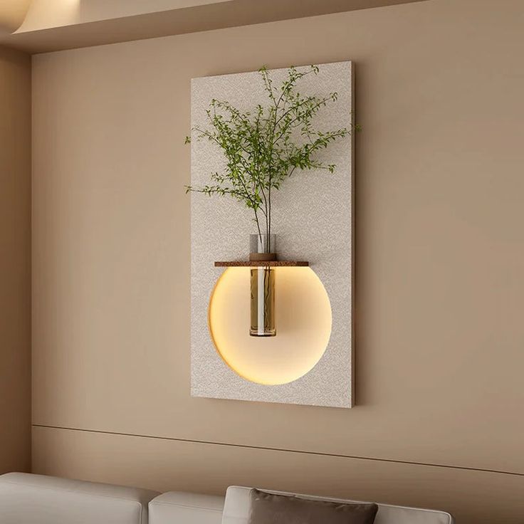 Dekorium 40x70 cm Pilli LED'li İskandinav Duvar Tablosu - Pütürlü Doku - Model D110
