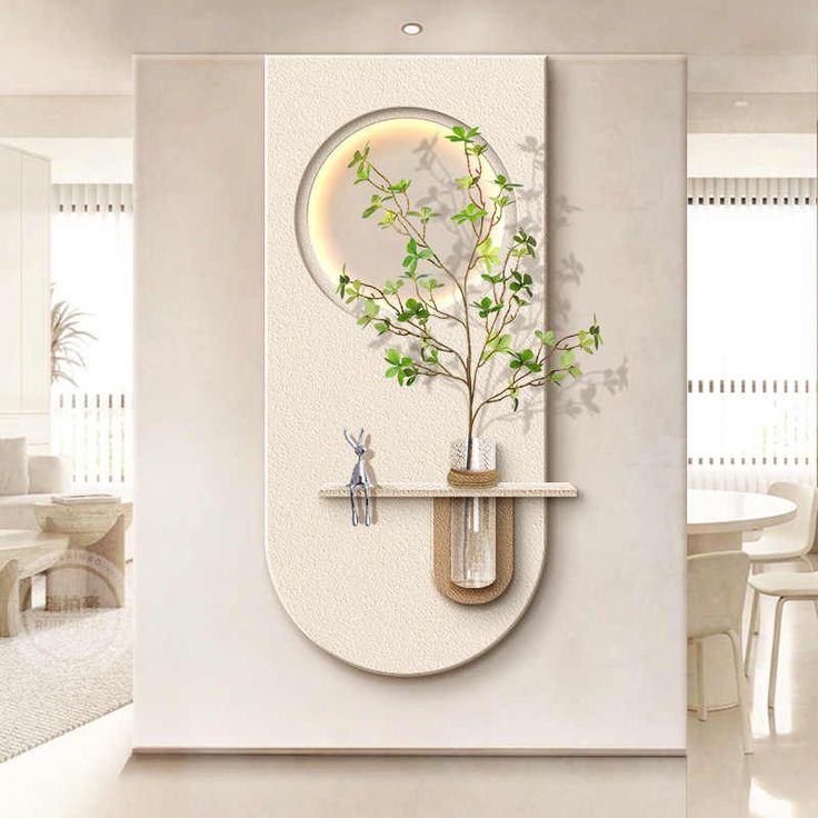 Dekorium 40x70 cm Pilli LED'li İskandinav Duvar Tablosu - Pütürlü Doku - Model D111