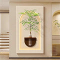 Dekorium 40x70 cm Pilli LED'li İskandinav Duvar Tablosu - Pütürlü Doku - Model D118
