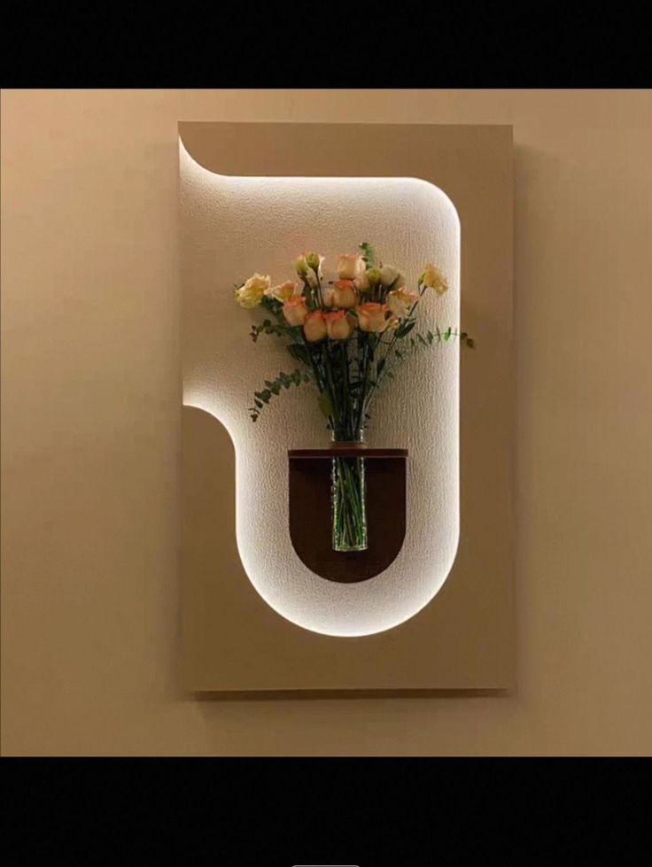Dekorium 40x70 cm Pilli LED'li İskandinav Duvar Tablosu - Pütürlü Doku - Model D122
