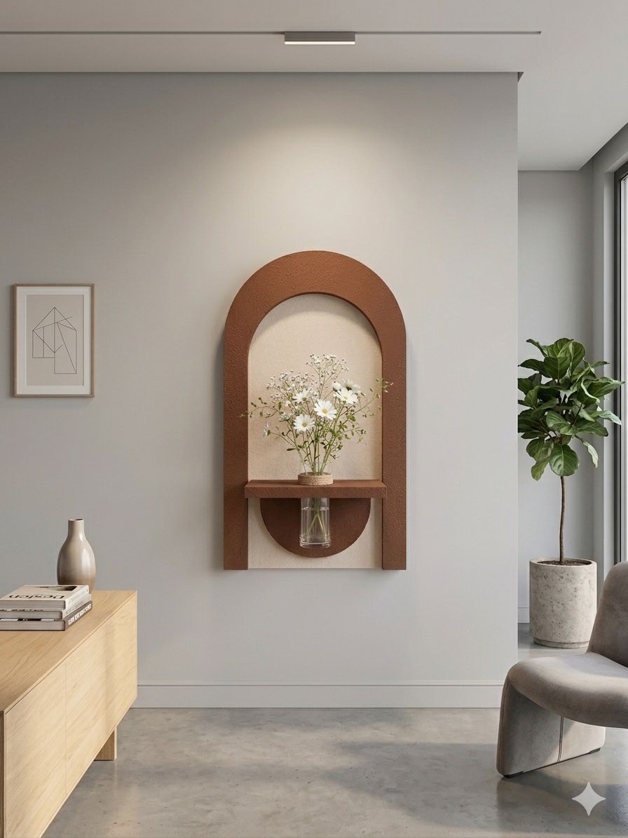 Dekorium 40x70 cm Pilli LED'li İskandinav Duvar Tablosu - Pütürlü Doku - Model D126